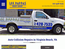 Tablet Screenshot of leepappasbodyshop.com